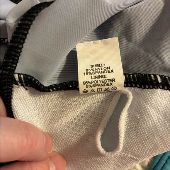 $13 or 2 for $20. Denater tankini swim top – size XL. Black and teal. - Picture 6 of 8